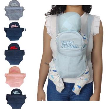 Imagem de Canguru Ergonômico de Bebê Infantil Baby Carona Macio e Ajustável Vári