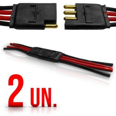 Imagem de Chicote Conector Plug 4 Vias 4mm Falantes Caixas 2 Unidades - Permak