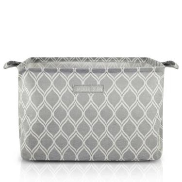 Imagem de Cesto Organizador De Tecido Retangular Linha Loft Cinza Claro