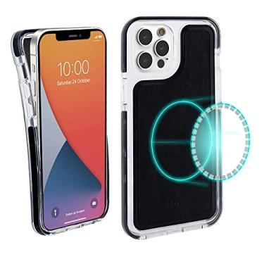Imagem de iHome Capa magnética de couro vegano Velo para iPhone® 12 Pro Max, preta, 2IHPC0825B1L2