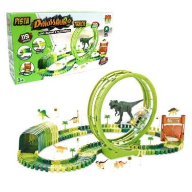 Imagem de Pista Dinossauro Track de Montar com Looping e Acessorios Luz 119 Pçs 