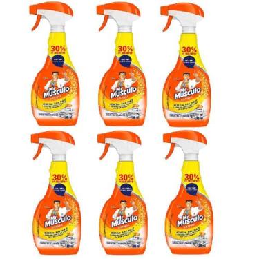 Imagem de Kit 6 Desengordurantes Mr Músculo Laranja 500ml 10x Ação