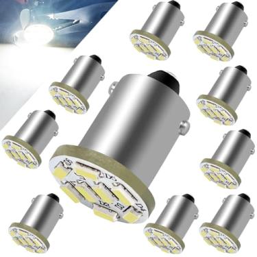 Imagem de Lâmpadas LED 10pcs DC6-24V BA9S Brancas, 8SMD 3014 Chips BA9 1895 1891 53 57 47 756 1847 Luz para Cunha Pinball Máquina/Carro/Caminhão. (Branco)