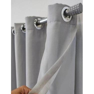 Imagem de Cortina Linho Com Blecaute Para Sala 5,00x2,60 - Salvatex Confecções, 