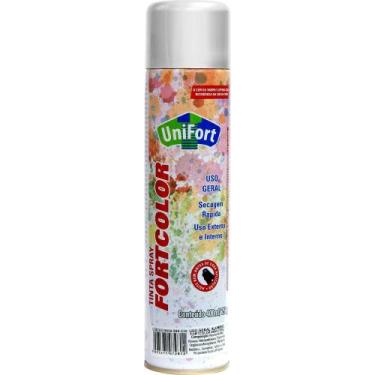 Imagem de Tinta spray branco fortcolor uso geral 400ml/250g - UNIFORT