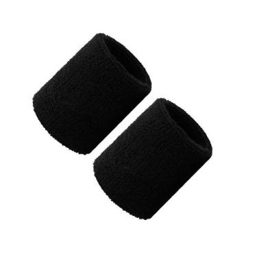 Imagem de Munhequeira Toalha Pulso Algodão 8 cm 1 Par Pronta Entrega - Estilo Bo