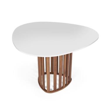 Imagem de Mesa de Jantar Orgânica 4 Lugares 120x118cm Branco/Noronha - Straub We