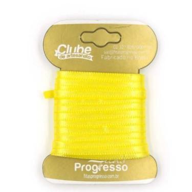 Imagem de Fita em Cetim - Cor 242 Amarelo Canário - 10 m x 4 mm - 1 unidade - Fi