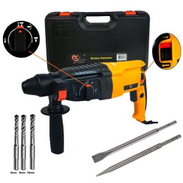 Imagem de Martelete Rompedor Furadeira 800w Sds-plus + Maleta Completa - SA TOOL