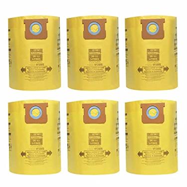 Imagem de ANBOO para Shop Vac 9066200 90662 90672 Sacos de Vácuo Úmidos e Secos Tipo F para Shop Vac 10-14 Galões Vf2005 Saco de Filtro de Pó 6 Unidades