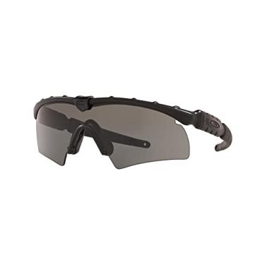 Imagem de Oakley Pacote de óculos de sol OO9061: OO 9061 11-142 M Armação híbrida S Preto Cinza e Médio Kit de acessórios de correia preta, Moldura M Híbrida S Preto Cinza, 33/133/132