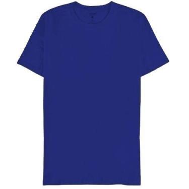 Imagem de Camiseta Manga Curta Básica Masculina Basicamente Ref 123985, Azul 129