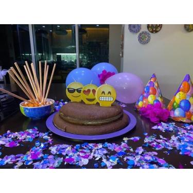 Imagem de Vela De Aniversário Emoji 7,2x9cm - Artsim Projetos Gráficos