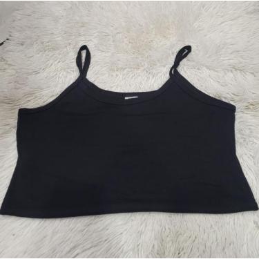 Imagem de Regata Feminina Básica Blusa Verão - Mem modas, Preto, P