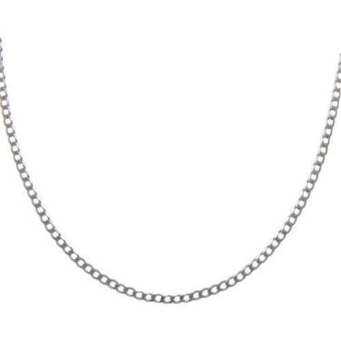 Imagem de Corrente Grumet Ouro Branco 18k 750 50 Cm Diamantado Maciço - JOIE JOI