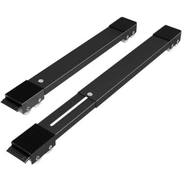 Imagem de Suporte ajustável com rodízios para eletrodomésticos – Base extensível para geladeiras, fogões e máquinas de lavar – Capacidade de até 200kg