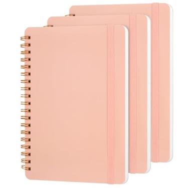 Imagem de Utron 3 PCS Small Spiral Notebook 5x7, Notebooks for Note Taking, Pink Spiral Journal Notebook, Work Notebook Small Notebooks 5x7 with Strap, Cute Notebooks for Women 70 Sheets/Note Books