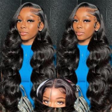 Imagem de Peruca Ghaadd 13x6 HD Body Wave Lace Front 200% Densidade 70cm
