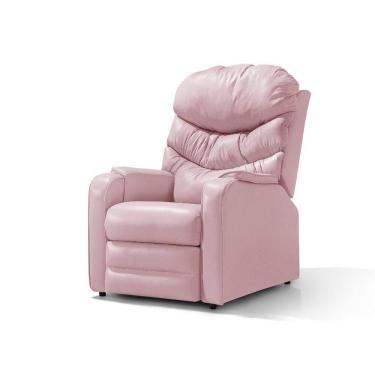 Imagem de Poltrona Portinari Reclinável Sala Quarto Consultório Corano Rosa