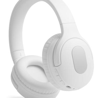 Imagem de Fones de Ouvido Bluetooth Over-Ear, Som Estéreo, Almofadas Acolchoadas, Blutooth 5.3, Fone Headset, Fone Home office (Branco)