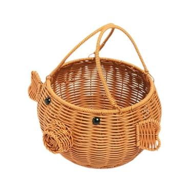 Imagem de IEUDNS Cesta de em formato de porco, cesta de flores, organizador de cosméticos e brinquedos para sala de estar, cerimônia, casamento, mulheres