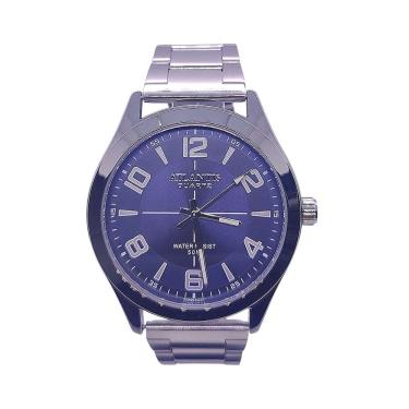 Imagem de Relógio Atlantis Social Prateado Resistente a Água 50m