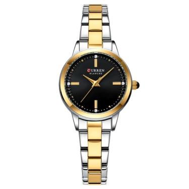 Imagem de Relógio de pulso feminino com mostrador fino design strass moda casual
