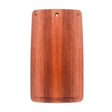 Imagem de Tabua de Corte em Madeira 34x19x2cm P/ Churrasco C/ Canaleta