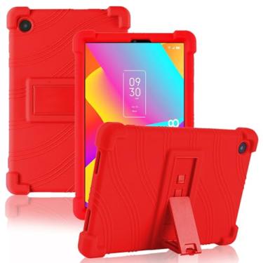 Imagem de ATOOZ Capa infantil TCL Tab 8 LE 8 polegadas (9137W/9132X), silicone macio TCL Tab 8 Wifi/8V/8 Plus com suporte ajustável