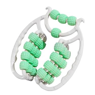 Imagem de Kokiya Rolo de massagem para pernas com 28 rodas, rolo ergonômico portátil para coxas, braçadeira circular para pernas, para exercícios físicos esportivos, Verde