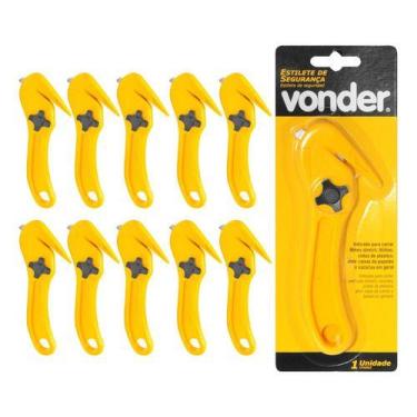 Imagem de Kit 10 Unidades Estilete Seguranca Profis. 9Mm Pelicano Bico de Pato V