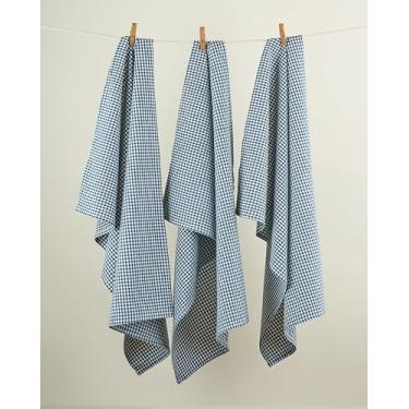 Imagem de Casa De Lan Conjunto de toalhas de cozinha – Pacote com 3 panos de prato de algodão premium jumbo extra grandes para cozinha – Toalhas planas – Absorventes – 100% algodão – com laço para pendurar