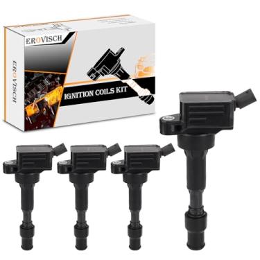 Imagem de Pacotes de bobina de ignição OEM UF816 (conjunto de 4) - Compatível com Hyundai Elantra Kona Sonata Hybrid Veloster Kia Forte Optima Hybrid Soul Seltos Forte5 - L4 2.0L Engine - Substitui 27300-2E601