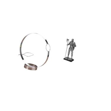 Imagem de Fenteer Suporte para Garrafas de Vinho de Ferro, Estátua Decorativa de Cavaleiro, Vinho Tinto, Adulto, Suporte para Exibição de Garrafas de Bebidas, Organizad