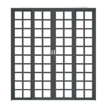 Imagem de Porta De Correr 4 Folhas Vidro Quadriculado 204X210cm Vitralfer