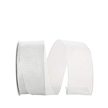 Imagem de Reliant Ribbon Fita de malha metálica com 2 bordas com fio, 6,35 cm x 50 metros, prata