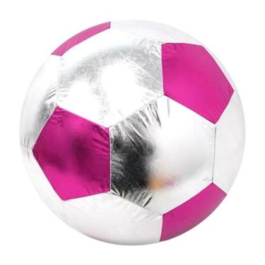 Imagem de Baoblaze Bola de futebol inflável, brinquedo leve para crianças, equipamento de treinamento de futebol para jogos, partidas, competições, adolescentes, Roxo