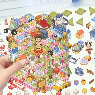 Imagem de Adesivo_Decalque 35 Cute 3D Miniatura Cena Adesivos DIY Cenas Adesivos para Adultos Casa Quente Supermercado Museu Café Zoológico Hotel Restaurante Terapia Adesivo Alívio Stress Passar o Tempo - 8921