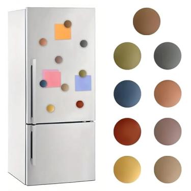 Imagem de Ímãs de geladeira semicirculares - Conjunto de 9 peças de decoração de quadro branco bonito estética estética casa cozinha escritório armário - acessórios para porta-fotos memorando