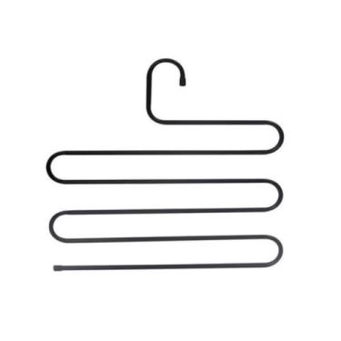 Imagem de Multifuncional Cabide para Calças de Inox Aço com 5 Divisórias organizador (1 UN)