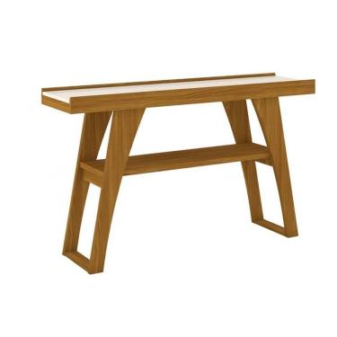 Imagem de Aparador De Sala Jantar Menphis 1 Prateleira Nature/off White - Henn