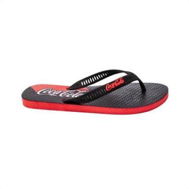 Imagem de Chinelo Masculino Dedo Coca Cola Shadow Vermelho, Vermelho, Preto, 45/
