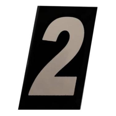 Imagem de Número Residencial 2 em Acm Refletivo Numeral 11,5 x 6,5 cm