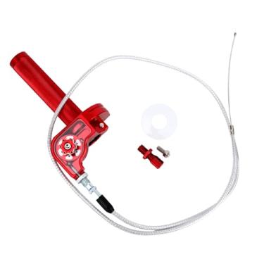 Imagem de 6un. Kit de Montagem de Acelerador Moto, Acelerador Rápido Alumínio CNC 22mm com Cabo para Dirt Pit Bike ATV CRF KLX SSR TTR 50cc 110cc 125cc 250cc Motocross(Vermelho)