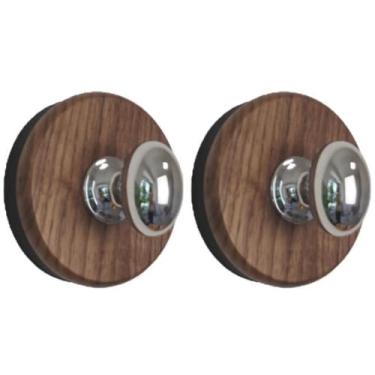 Imagem de 2 ganchos magnéticos resistentes para organização, ganchos de madeira versáteis e elegantes para pendurar ferramentas, cordas de mangueiras de jardim, utensílios de cozinha em armazéns, cruzeiros