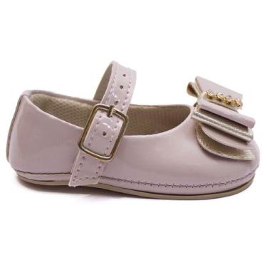 Imagem de Sapatilha Bebê Menino Moda Fivela com Laço Brilho Delicado Infantil Co
