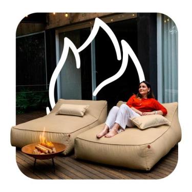 Imagem de Espreguiçadeira de Jardim Puff Duo Para Casal  Eco Flame Garden - Sofá