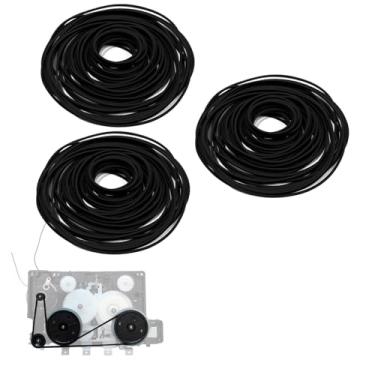 Imagem de TNJPSEK 150 peças de kit de substituição de cintos de reprodutor de cassete, correias de borracha planas mistas para reparo de gravador de fita, manutenção de máquina de áudio, conjunto de correia de