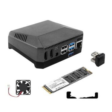 Imagem de Opção 3|CN|Raspberry Pi 4 Argon M.2 Capa adaptador Sata Ssd para USB 3.0 inicialização por revestimento de alumínio com ventilador de resfriamento para novo componente eletrônico 2025 de alta