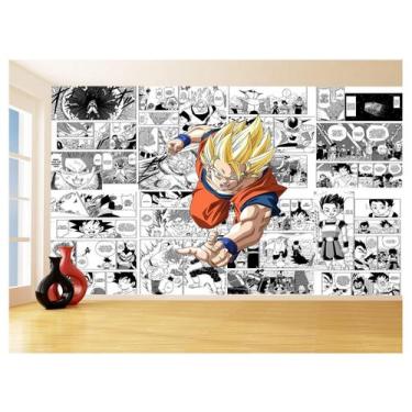 Imagem de Papel De Parede Dragon Ball Goku Página Manga 3,5M Dbz662 - Você Decor